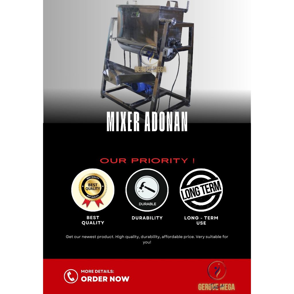 Mixer Stainless Food Grade - Mixer Adonan Kapasitas Besar