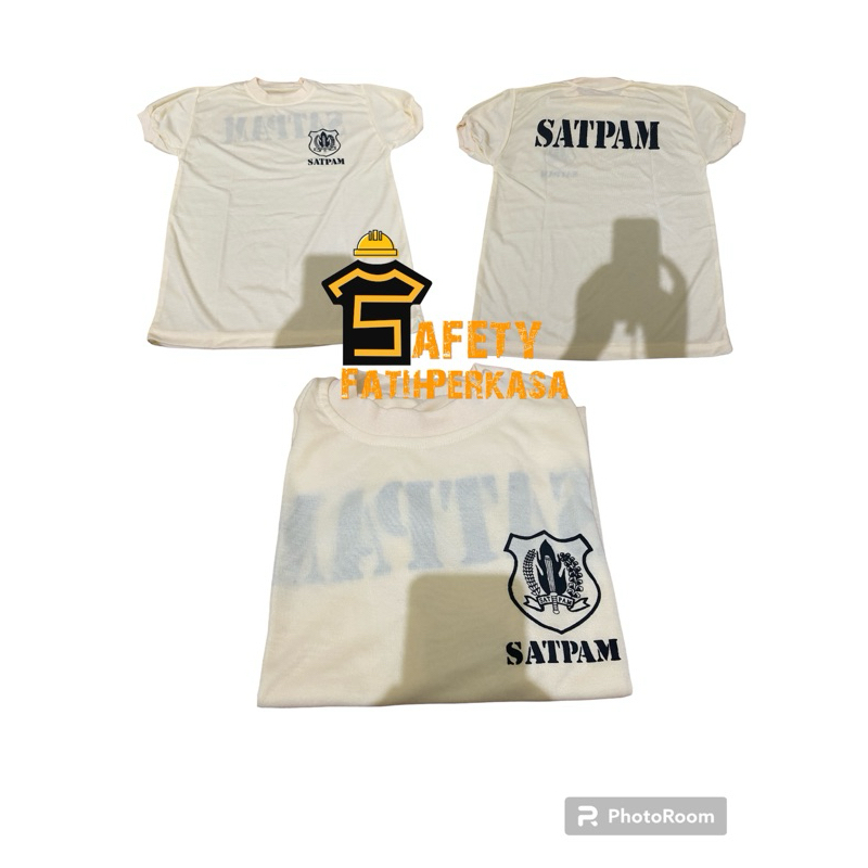 kaos dalam satpam terbaru |kaos security lengan pendek/kaos satpam krem lengan pendek