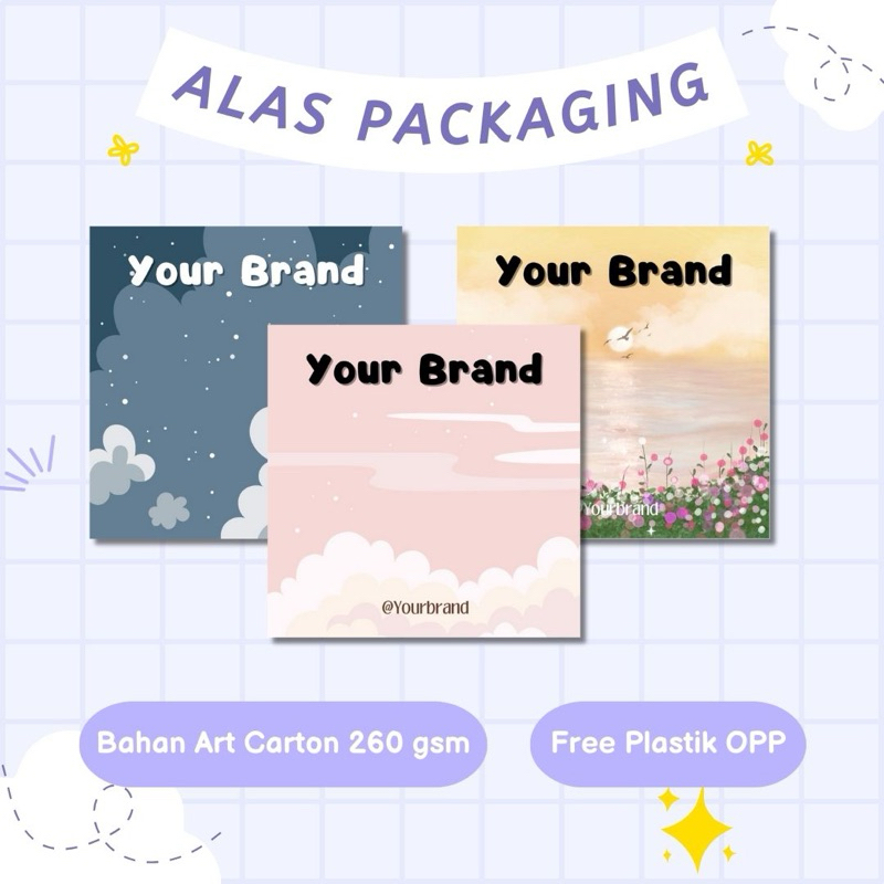 

Alas Packaging | FREE PLASTIK | Paper Aksesoris | Kertas Dudukan | Cute Paper | Alas Packaging | Custom packaging