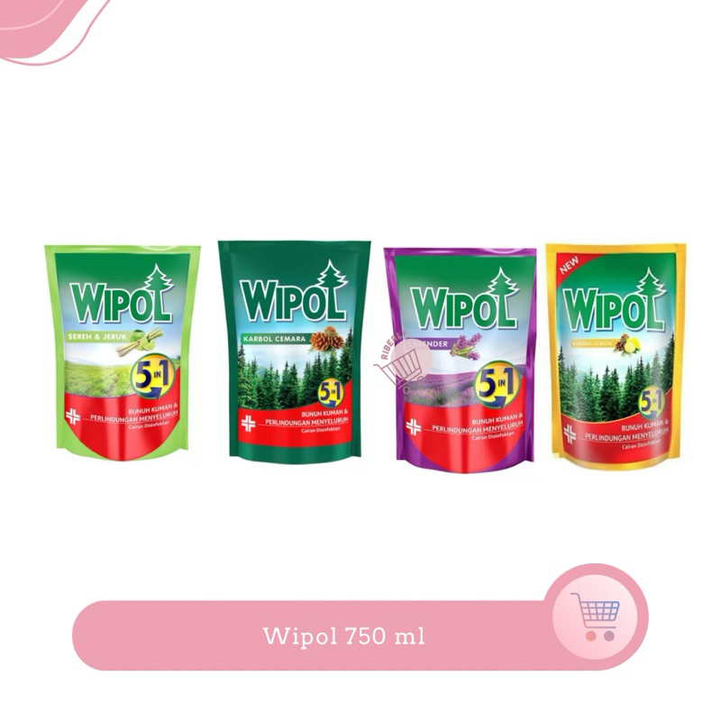 Wipol Karbol Pembersih Lantai / Pembersih Lantai 750 ml Sereh Lavender Cemara