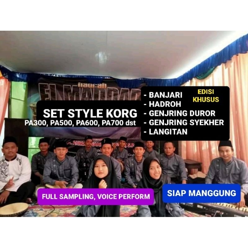 Set Style KHUSUS BANJARI, D.L.L. | KORG PA300, PA500, PA600, PA700 dst (Dalam Flashdisk)