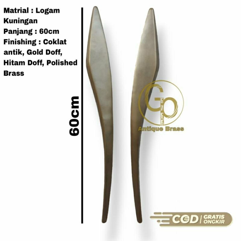 Gagang Pintu Rumah Kupu Tarung Motif Sayap Panjang 60cm 2pcs