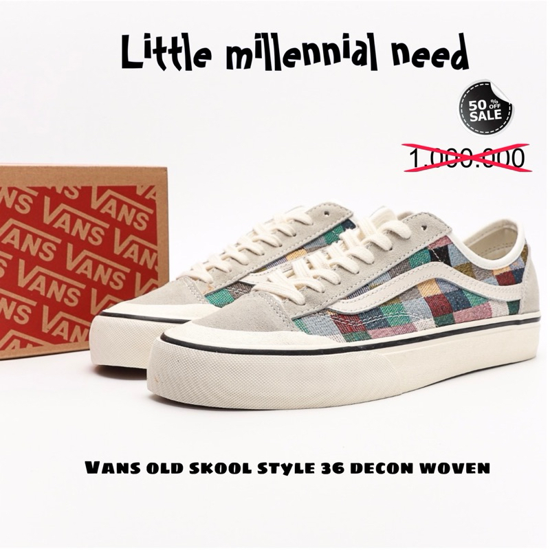 Vans Old Skool Style 36 Decon SF Woven Checkerboard Multi Authentic Original
