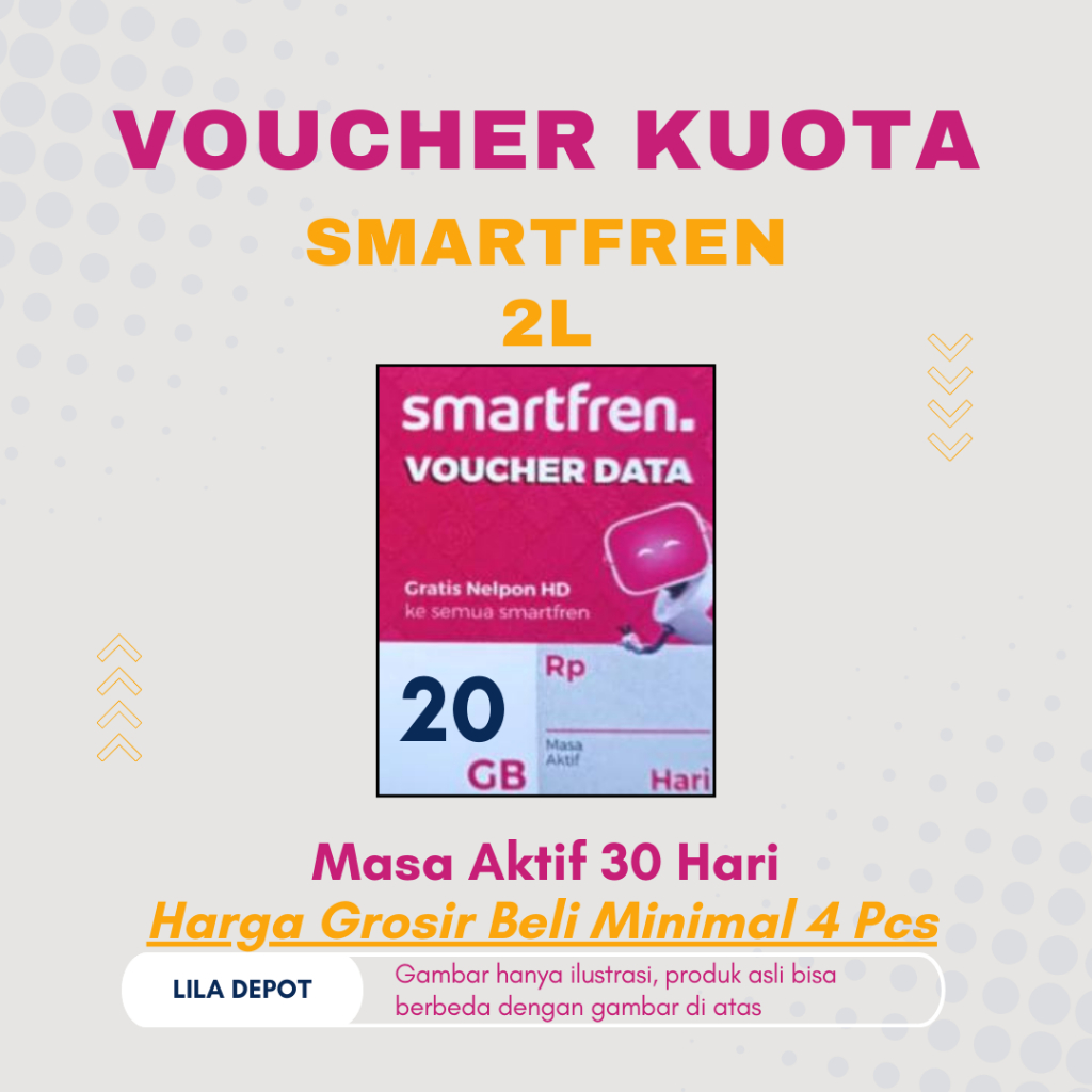 Voucher Data Fisik Smartfren 2L - 20 GB; Masa Aktif 30 Hari: Harga Grosir Pasti Murah dengan Promo d