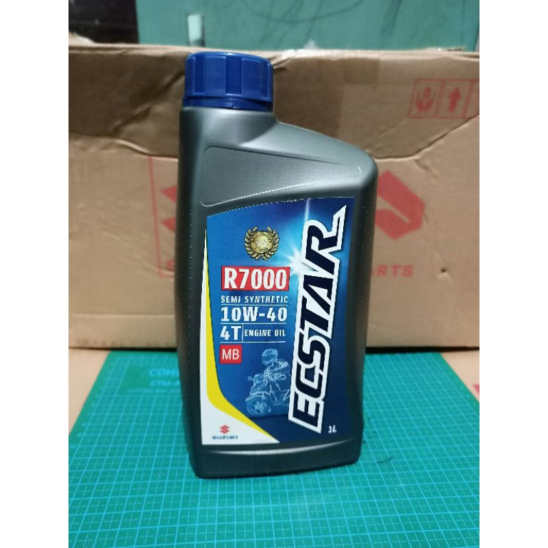 OLI MESIN MOTOR MATIC SUZUKI ECSTAR R7000 1LTR 10W-40 JASO MB SGO SGP