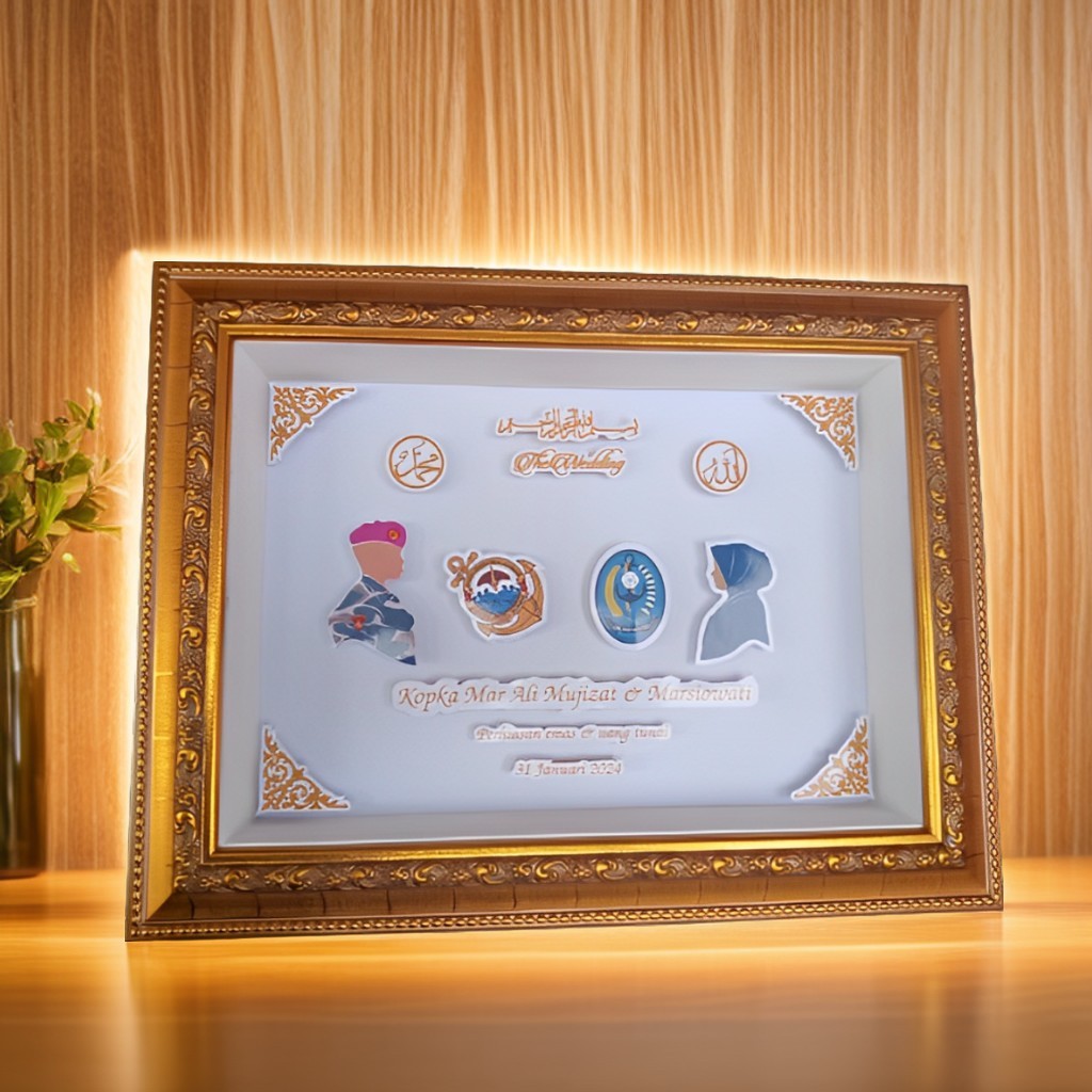 Mahar Pernikahan Logo Profesi Simbolis Mahar Logo Instansi  profesi TNI POLRI Mahar full kertas foto