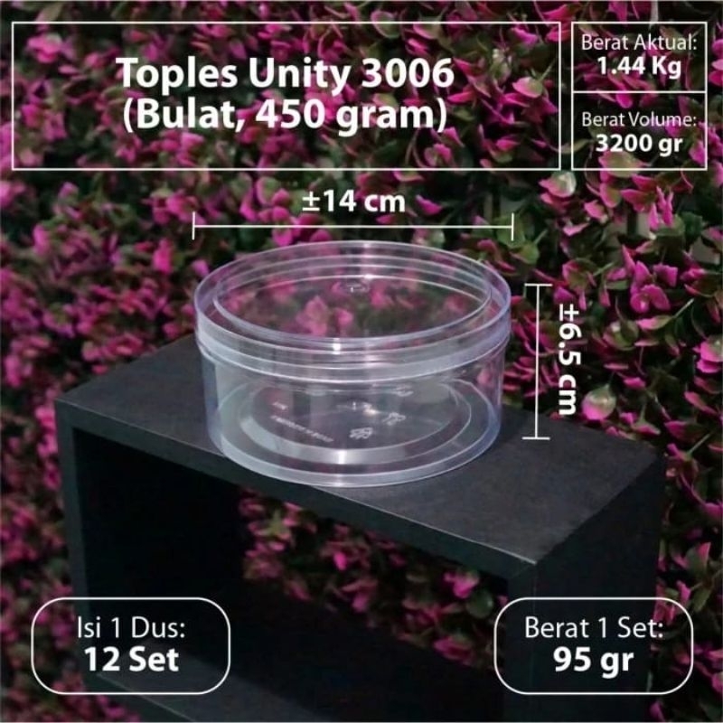 Toples Kue Kering Unity Bulat 3006/ Toples murah