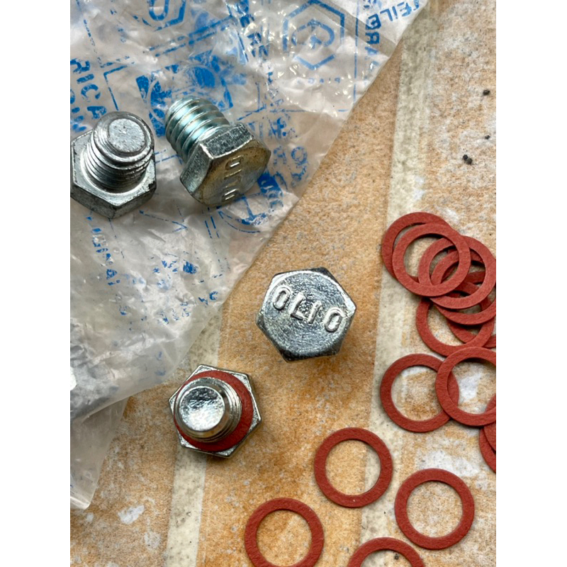 baut tap oli mesin OLIO set packing perpak paking baut tap oli mesin vespa sprint vbb super excel ex