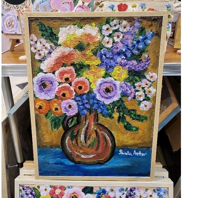 

Bouquet in vase,Flowery Painting, Lukisan Kanvas Acrylic, Lukisan Tangan Asli, Kanvas Spanram Tinggal Gantung Dengan Frame