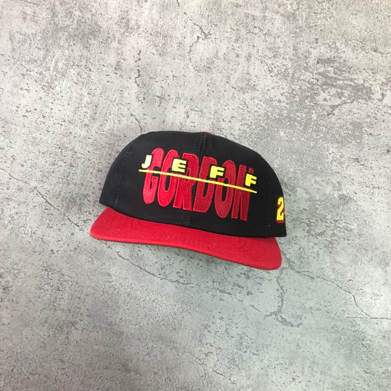 TOPI NASCAR VINTAGE NASCAR HAT JEFF GORDON BIG SCRIPT