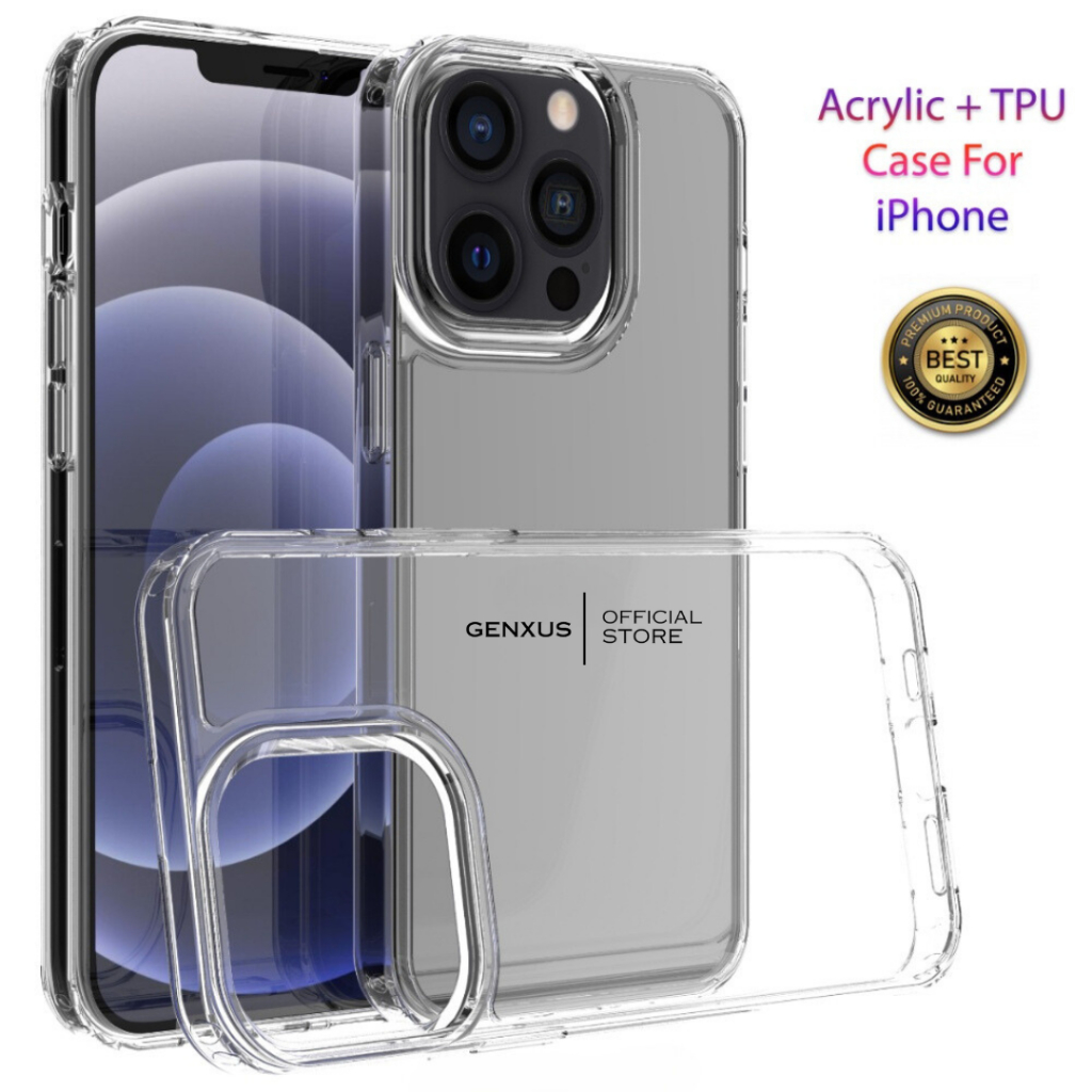 Genxus Acrylic Case Bening iPhone 15 / 15 PLUS / 15 PRO / 15 PRO MAX / 14 / 14 PLUS / 14 PRO / 14 PR