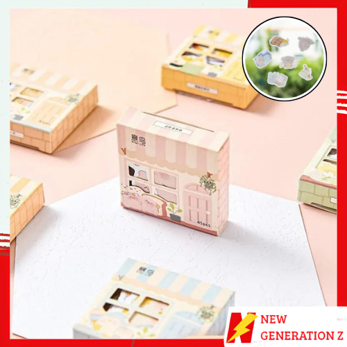 

NGZ 45Pcs Stiker Karakter Hewan Untuk Diary Aesthetic Sticker Dekorasi Jurnal Scrapbook Stiker Set Home Series isi 45 Pcs Cute