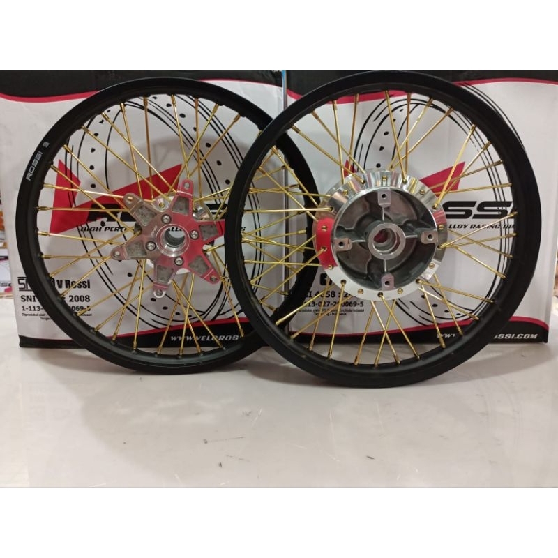 VELG MOTOR HONDA GT-R 150 SEPASANG UKURAN 160/140/17 KOMPLIT ORIGINAL V ROSSI