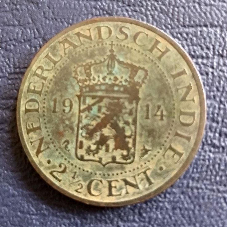 Uang kuno koin 1 Cent Nederlandsch Indie tahun 1914