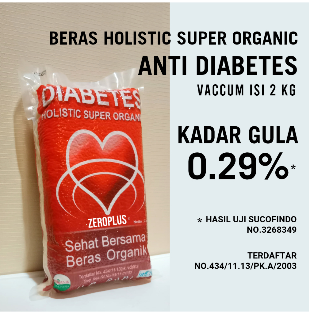 

Beras Organik Super - Diabetes Holistic Super Organik - Vaccum 2kg