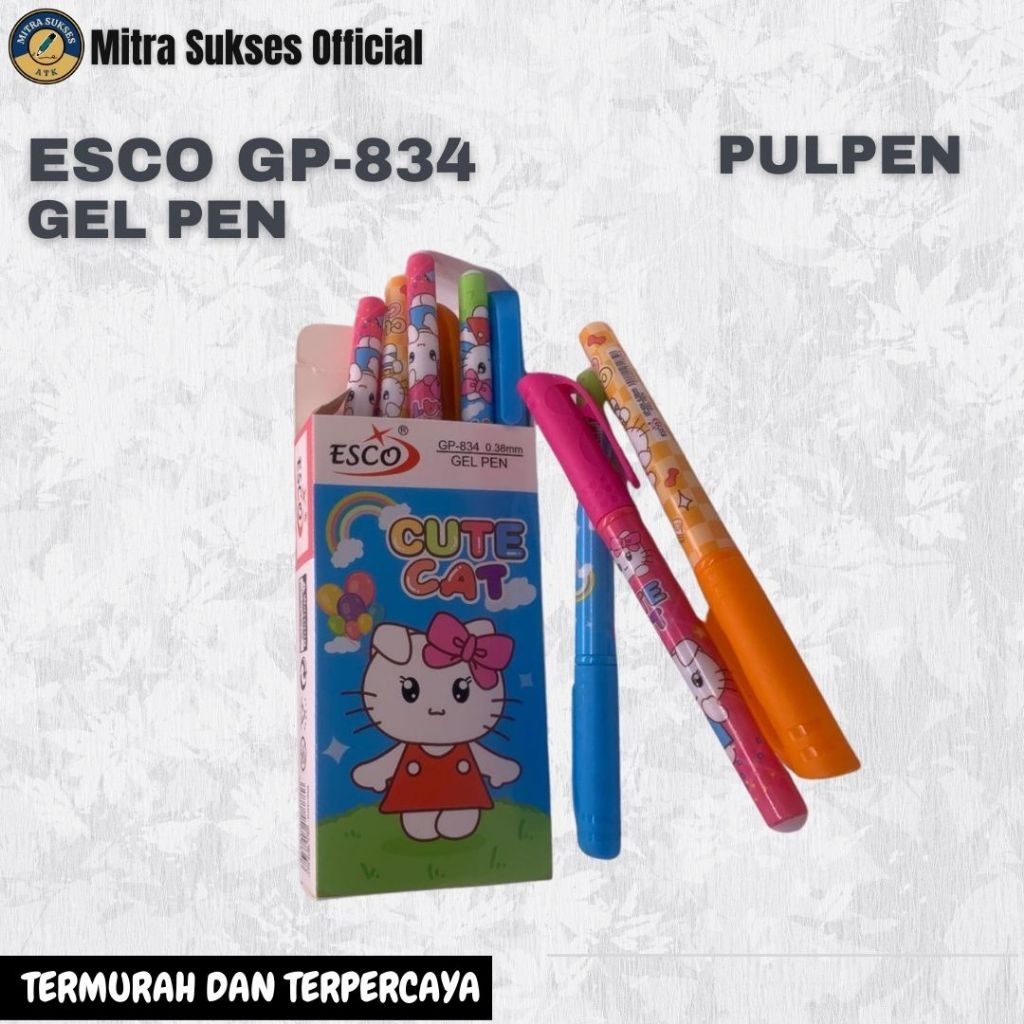 

PULPEN LUCU ESCO GEL PEN GP-834 FANCY 1 PACK