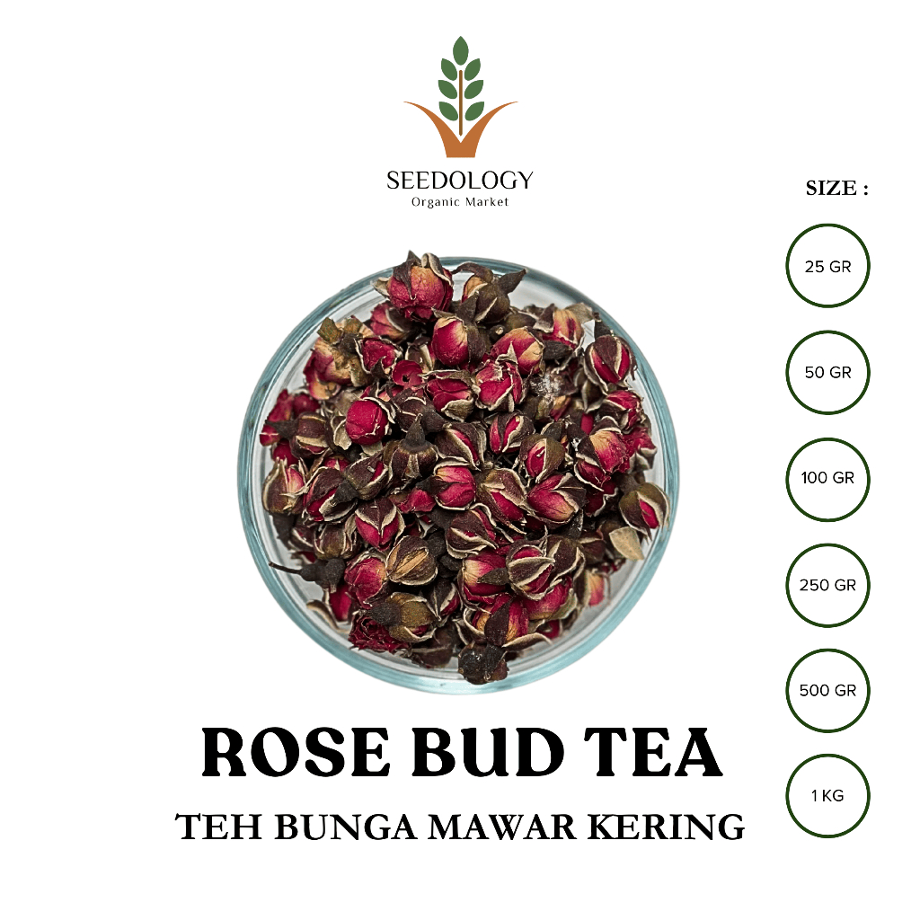 

Teh Bunga Mawar Kering 250gr - Golden Edge Rose Buds Tea / Tisane