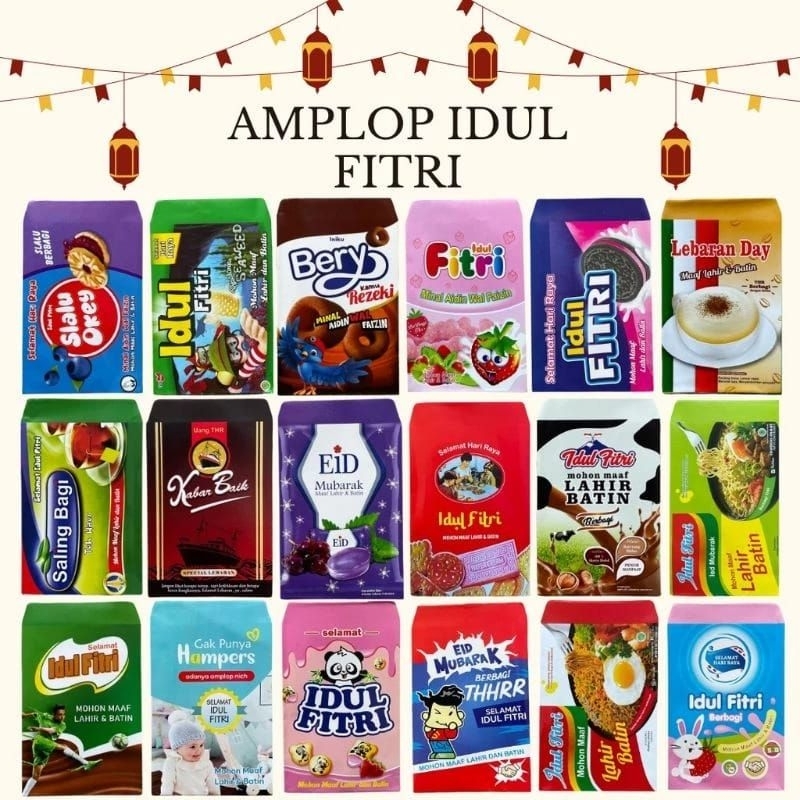 

Amplop Lebaran Motif Snack Lucu 1 bungkus isi 10pcs