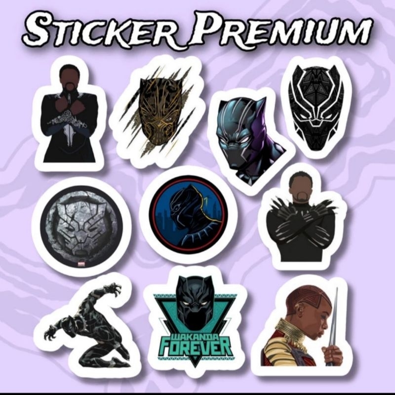 

Sticker Black Panther Marvel Pack 10pcs Premium Waterproof