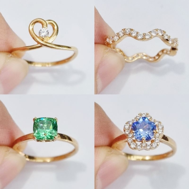 Cincin Emas Ukuran Ring Size 13 Kadar 375 8K - B4