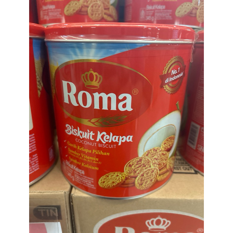 Roma biskuit kelapa kaleng 345gr