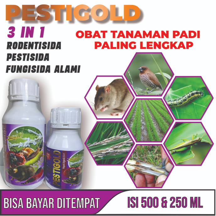 PESTIGOLD Pupuk Organik Plus Anti Hama Plus Anti Penyakit - Obat Pengendali Hama Tikus, Burung, Keon