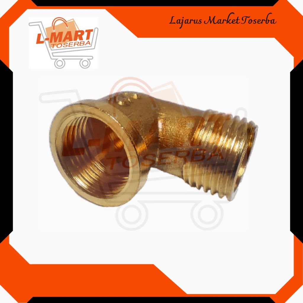 Nepel Knie Kuningan Drat Luar Dalam 1/2" - LM Grade A (12mm)