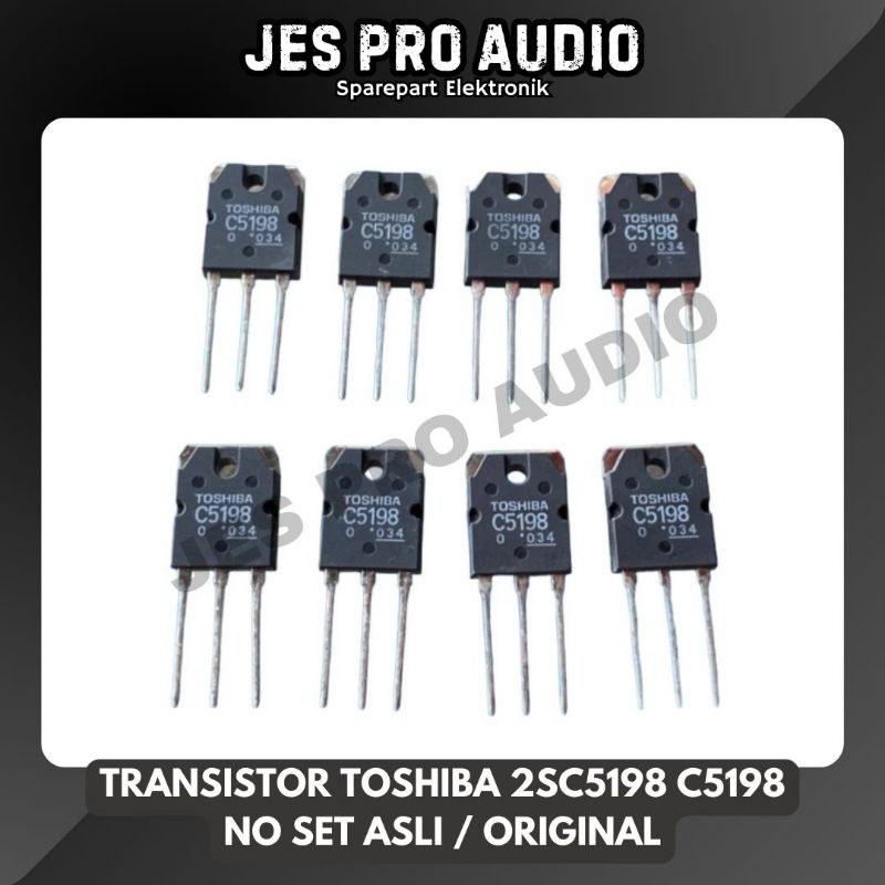 TRANSISTOR TOSHIBA 2SC5198 C5198NO SET ASLI / ORIGINAL