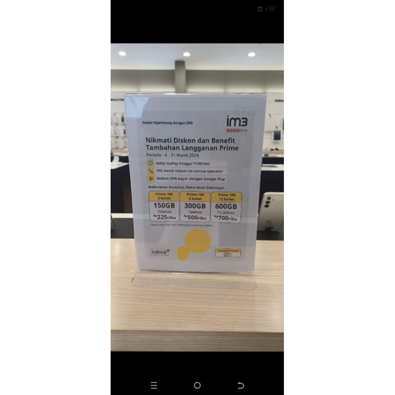 PROMO INDOSAT 150GB/3 Bulan