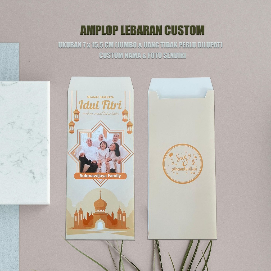

Amplop Lebaran Custom Foto & Nama - Amplop Hari Raya Idul Fitri Custom (ISI 10 PCS)