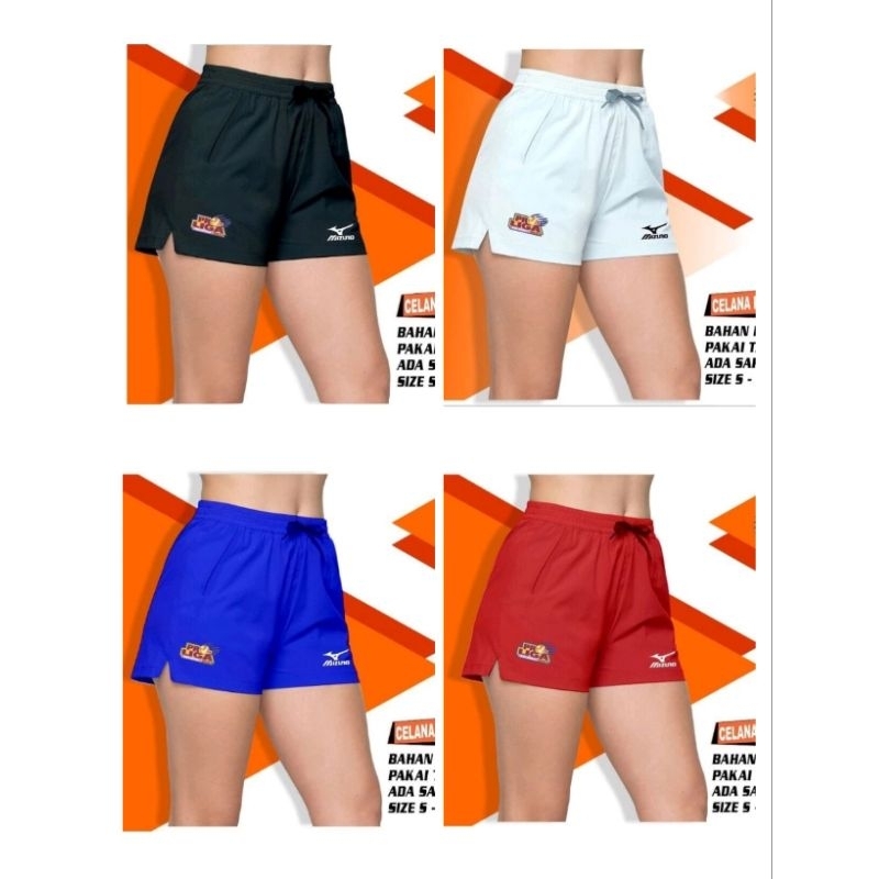 ⭐⭐⭐⭐⭐Celana pendek cewek olahraga voli proliga belah pinggir/ celana cewek olahraga voli