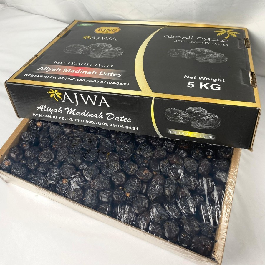 Kurma Ajwa 5 kg Aliyah Madinah Dates Kurma Ajwa King 500gr