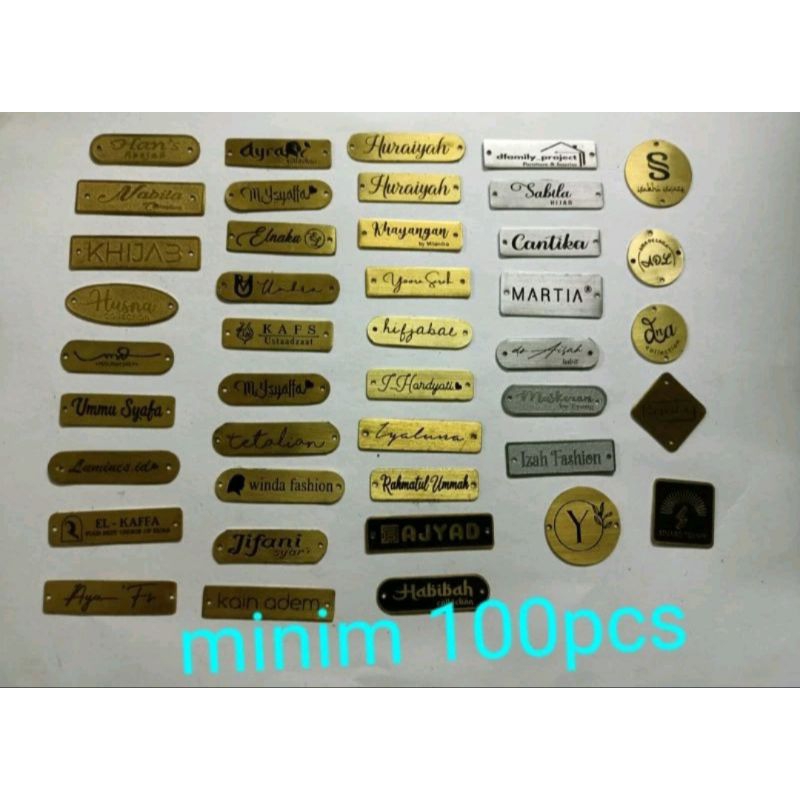 

Label plat | Bahan stainless stell dan Plat kuningan