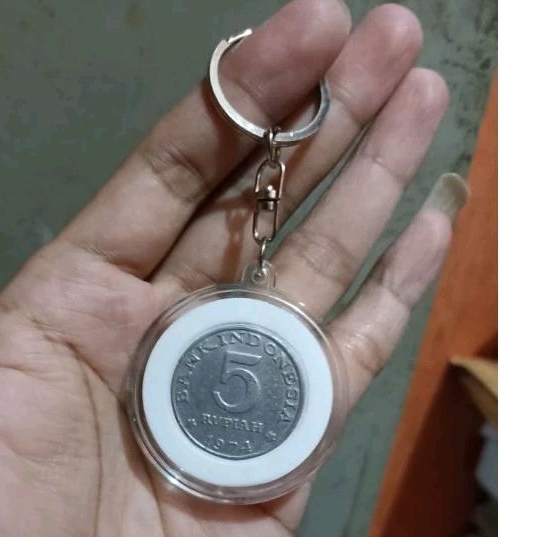 gantungan kunci koin 5 rupiah kb besar 1974