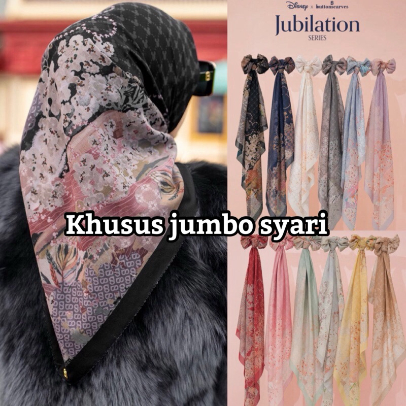 Jilbab Segiempat Kerudung Segi Empat Motif Jilbab Buttonscarves Hijab Syari Jumbo Size 130*130