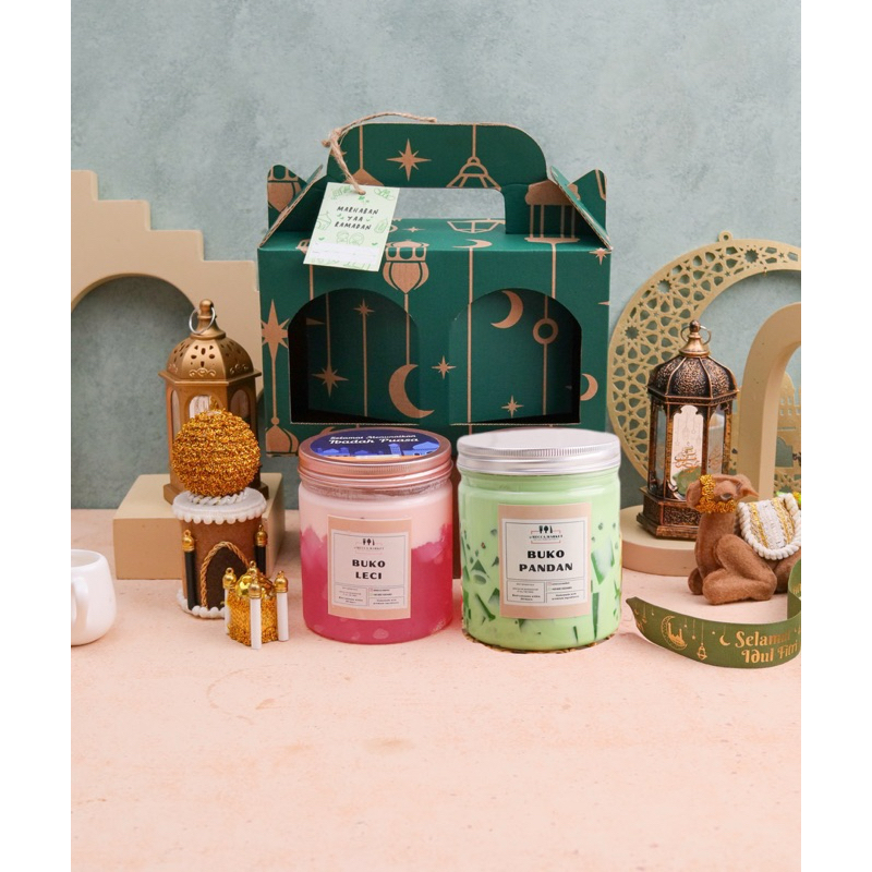 Hampers Lebaran Ramadahan Buko pandan Creamy Buko Leci 600ml