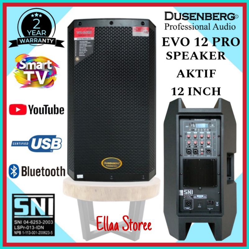 Speaker Aktif DUSENBERG EVO 12 PRO 12 Inch Bluetooth, Tws, Usb- 1 Unit