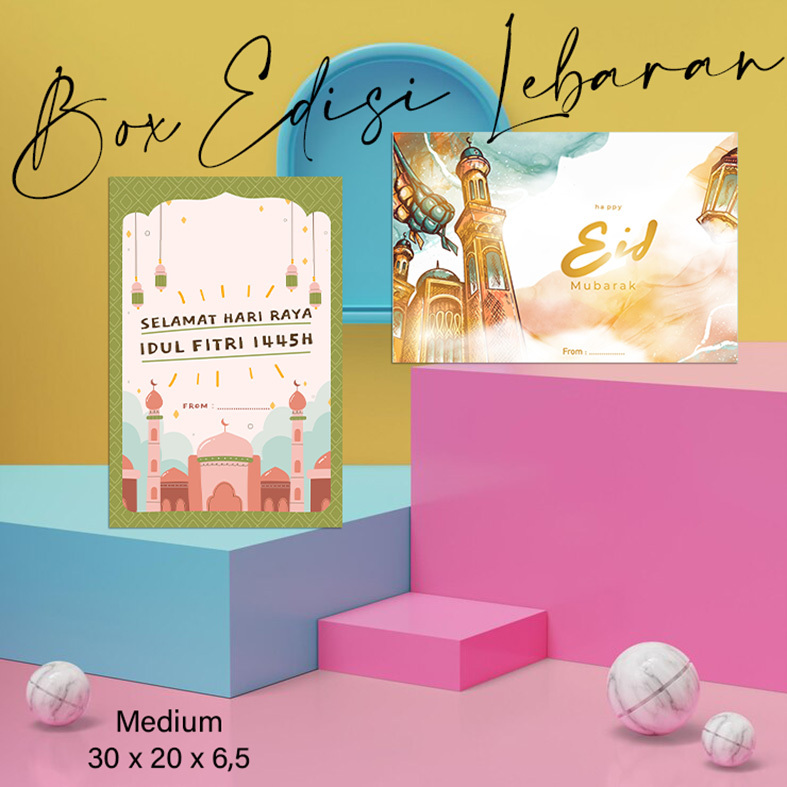 

30 x 20 x 6,5 cm box lebaran | box happy eid | box Parcel Medium Murah