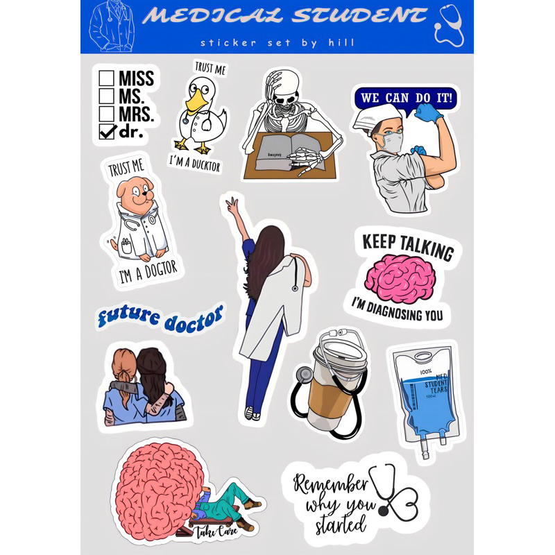 

STICKER MEDICAL STUDENT - Sticker Kedokteran for Ipad Tablet Laptop