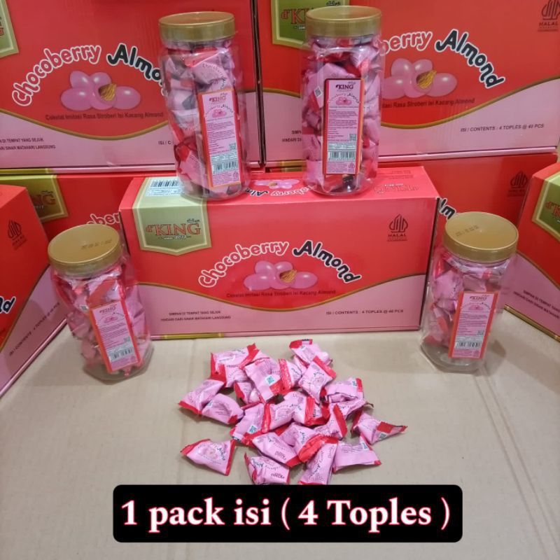 

Chocoberry Almond d'king 4 Toples Rasa Stroberi almon