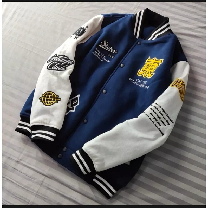 Jaket Varsity Baseball Original FULL BORDIR-Jaket Bomber Varsity Original-Jaket Baseball Pria New Ar