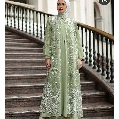 [TITIPAN] Maize Dress Sage Size L Geulis