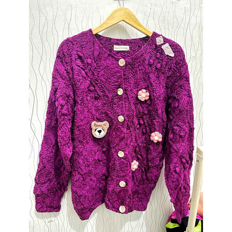 PRELOVED RAJUT PRIBADI (SEMI VELVET UNGU TUA KEPANG)