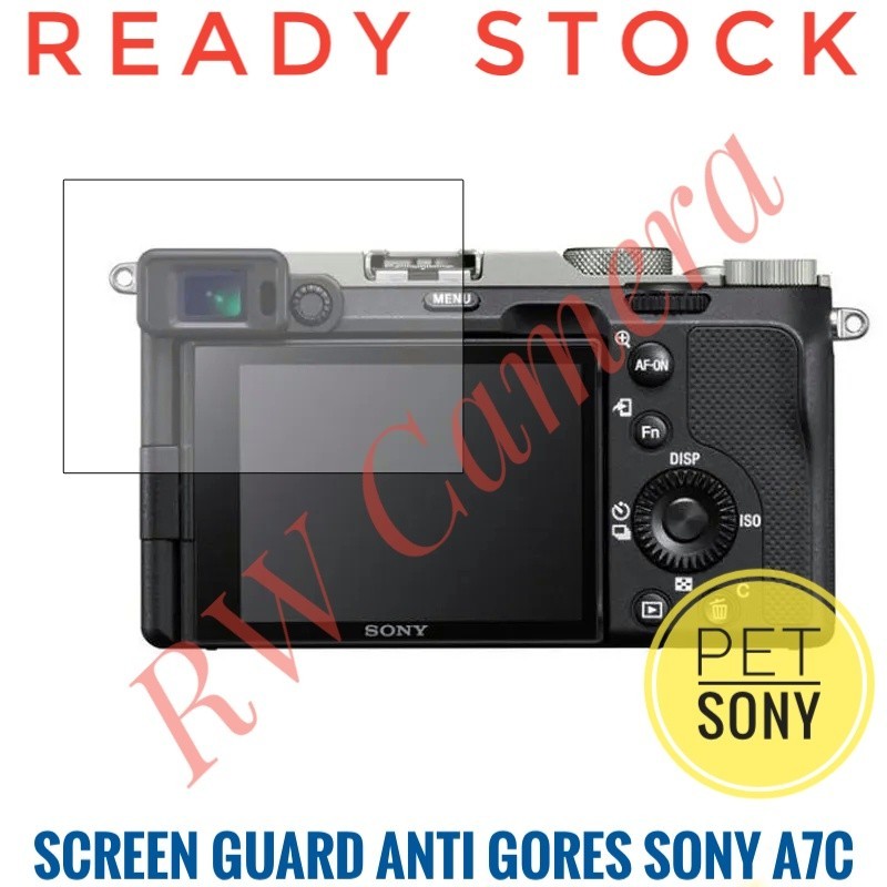 PET Screen Guard Sony A7ii A7C Anti Gores Layar LCD Pelindung