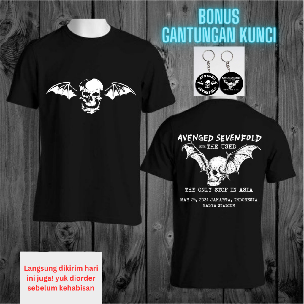 Kaos Avenged Sevenfold Kaos Avenged Baju Avenged Sevenfold Kaos a7x tOUR