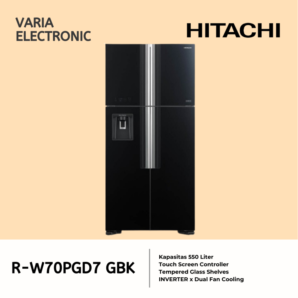 Kulkas 4 Pintu HITACHI R-W70PGD7 GBK