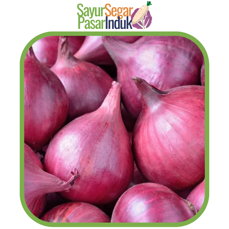 

Bawang Merah Lokal Utuh mulai 200gr size SEDANG Sayur Segar Pasar Induk