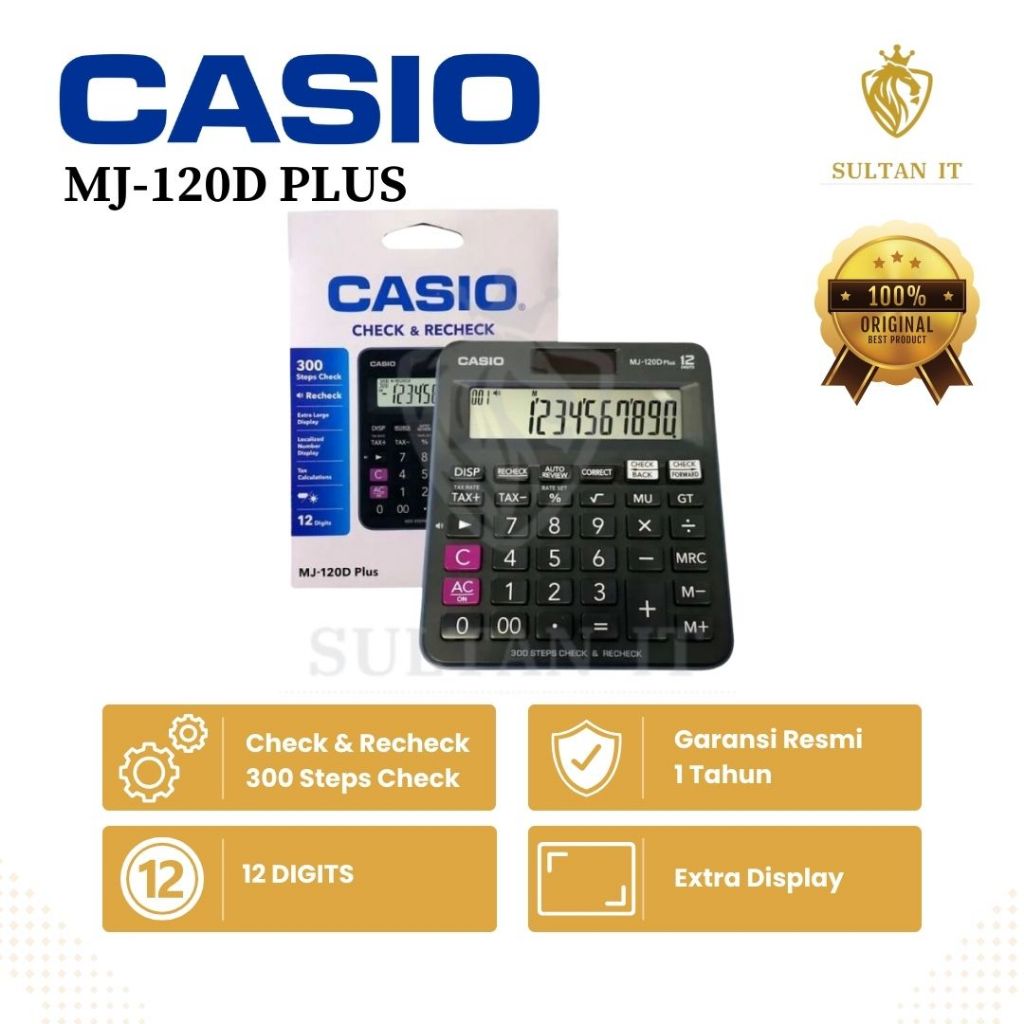 

Calculator Casio MJ 120 D PLUS CHECK CORRECT Original