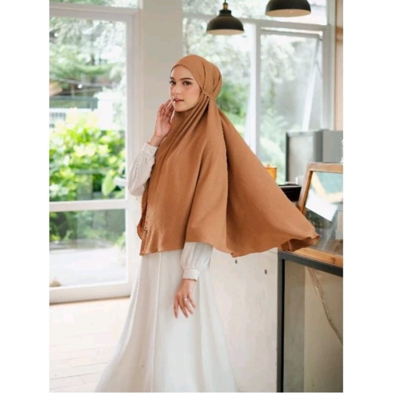 Hijab Dagu Malaysia/Bergo Dagu crinkle Airflow size XL