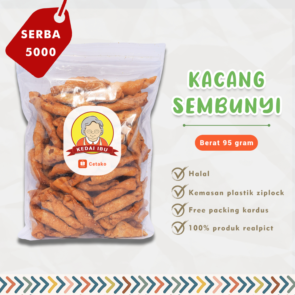 

Cemilan Murah Serba 5000 Jajanan Kacang Sembunyi 95gram